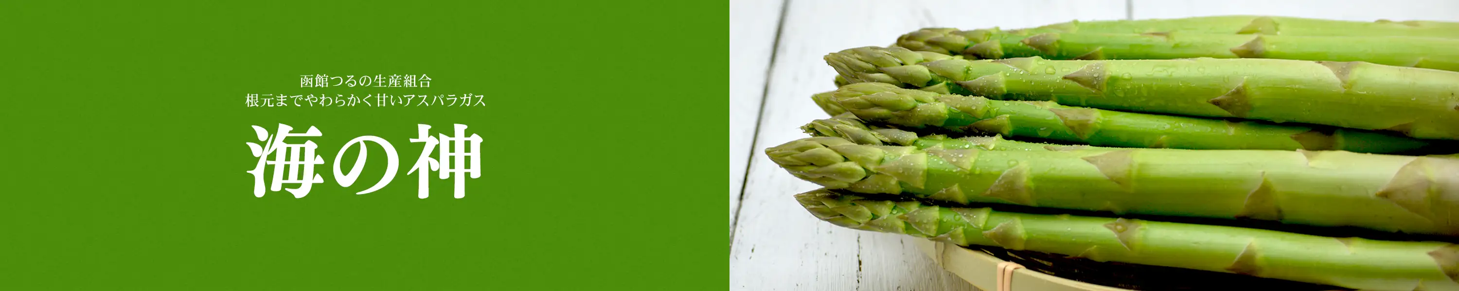 函館つるの生産組合 根元までやわらかく甘いアスパラガス「海の神」