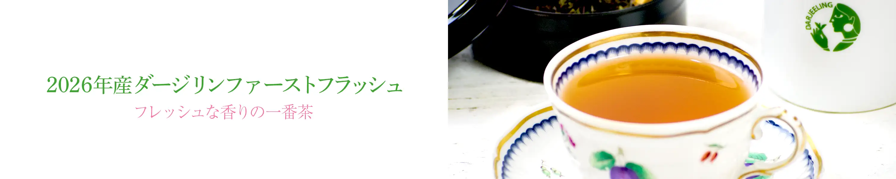 フレッシュな香りの一番茶 2026年産 ダージリン ファーストフラッシュ