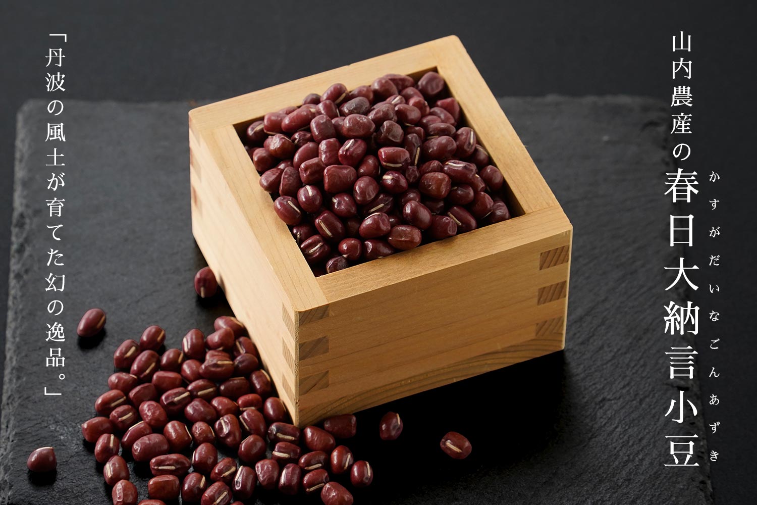 丹波の風土が育てた幻の逸品。「山内農産の春日大納言小豆」