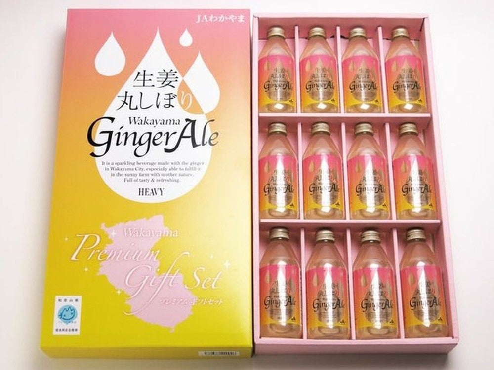 生姜丸しぼり わかやまジンジャーエール(250ml)×12本ギフト箱入り