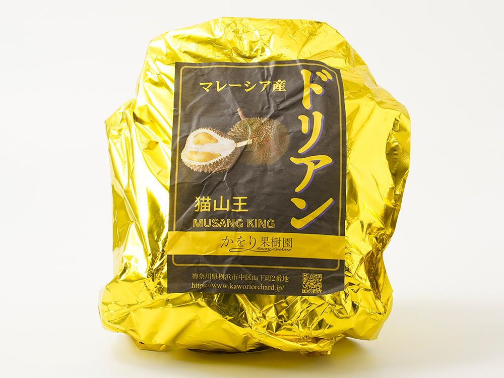 かをり果樹園・【特選】マレーシア産 完熟生ドリアン 猫山王（約2kg