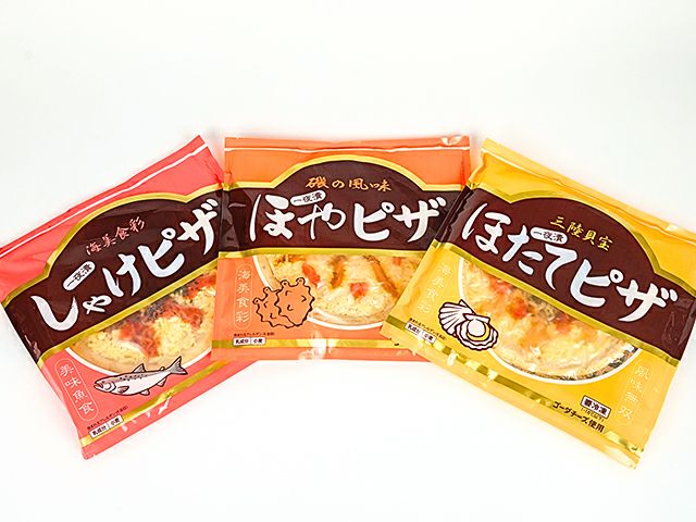水月堂・ほや・ほたて・しゃけ一夜漬ピザ 3種セット | 安心堂 食の